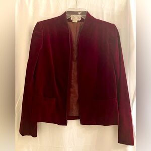 Vintage 1970s Maroon Velvet Evening Jacket